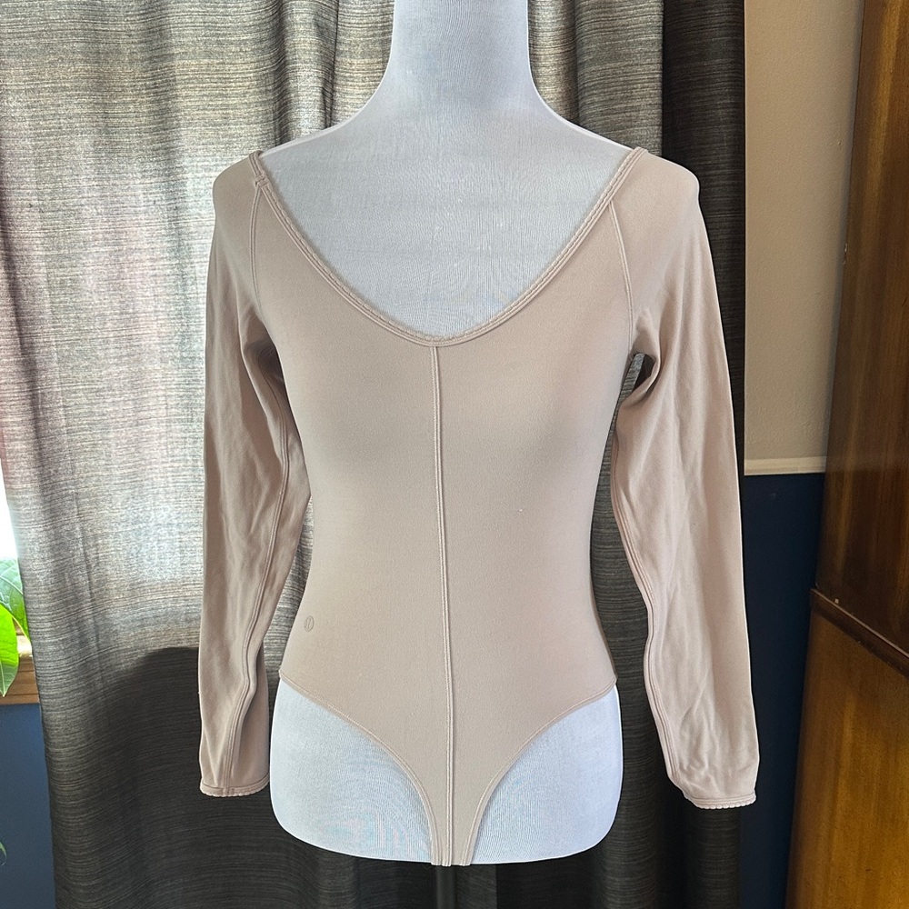 Elegant Tan Long Sleeve Bodysuit